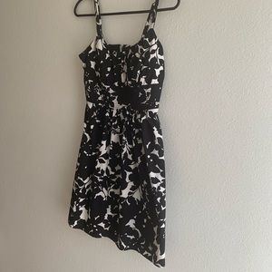 Black and while strap dress